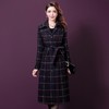 YMR-8285中长款过膝收腰流行格子呢子大衣 商品缩略图2