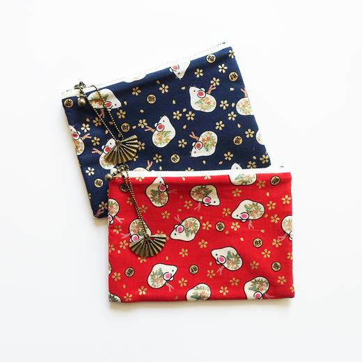 HUJI祤集Komon收纳包风の花落樱小陶鼠 商品图0