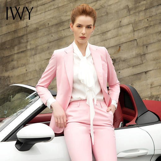IWY/粉色职业西装日常通勤工作服201001CP1+201050B1 商品图3