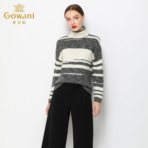 乔万尼上衣女羊毛衫冬季时尚高领打底衫打底毛衣EN4M801 商品图1
