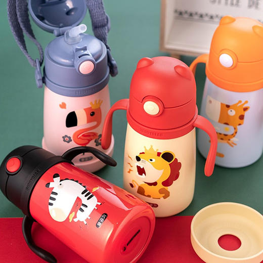 韩国杯具熊BEDDYBEAR浮雕儿童学饮保温杯BJX11 商品图5