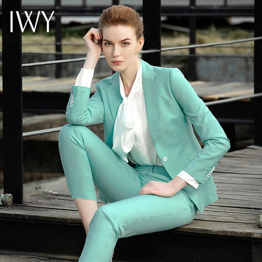 IWY/薄荷绿色职业西装201005CP1+201050B1 商品图4