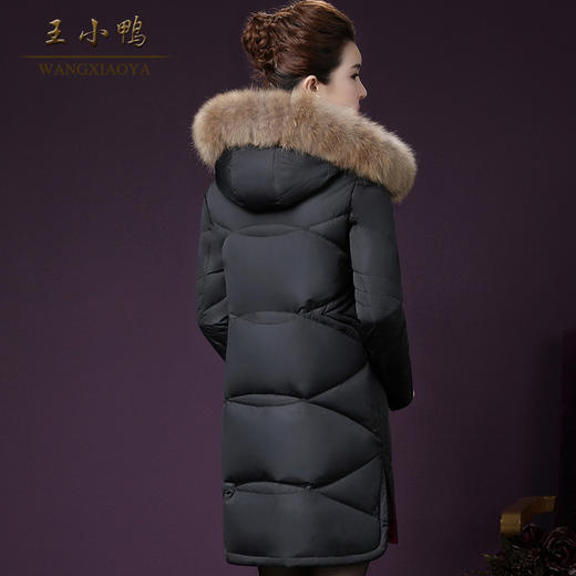 WXY-W-SXY920冬装新款加大加厚超大狐狸毛领修身显瘦中长款羽绒服女 商品图1