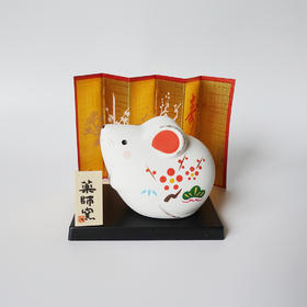 HUJI祤集摆件风の花梅花鼠