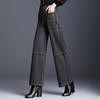 BD-LD8313秋冬新款高腰格纹垂感阔腿裤 商品缩略图0