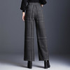 BD-LD8313秋冬新款高腰格纹垂感阔腿裤 商品缩略图3