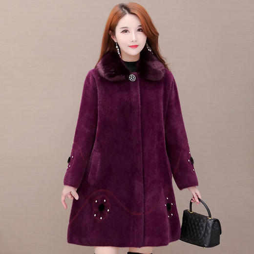 WH-ZXG-Z92008新款韩版时尚潮流修身百搭气质貂绒外套 商品图1