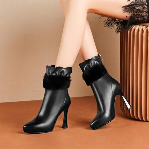 OLD-D955秋冬季细跟时尚百搭中筒靴 商品图3