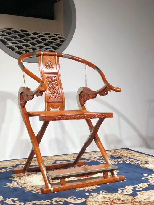 红桥红 家具严选  缅甸花梨(大果紫檀）  【木面王款 麒麟交椅 三件套】 商品图5