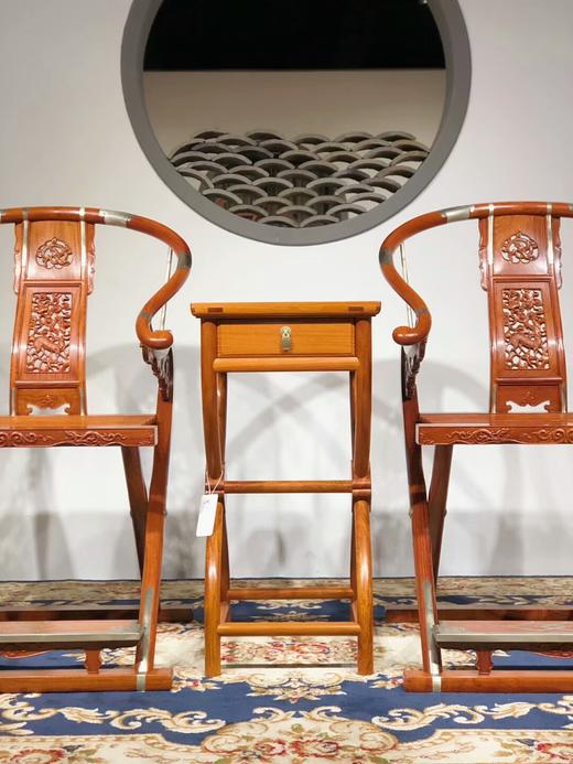 红桥红 家具严选  缅甸花梨(大果紫檀）  【木面王款 麒麟交椅 三件套】 商品图1