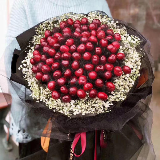 车厘子花束网红抖音创意惊喜水果花束生日同城送女友老婆同事朋友送花