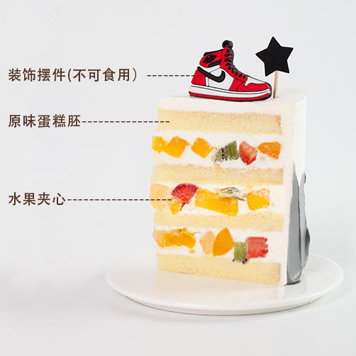 热血篮球-灌篮高手鲜果夹心-2磅【生日蛋糕】 商品图3
