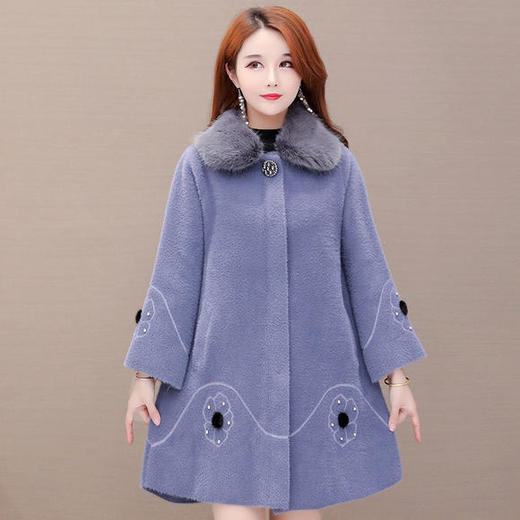 WH-ZXG-Z92008新款韩版时尚潮流修身百搭气质貂绒外套 商品图2