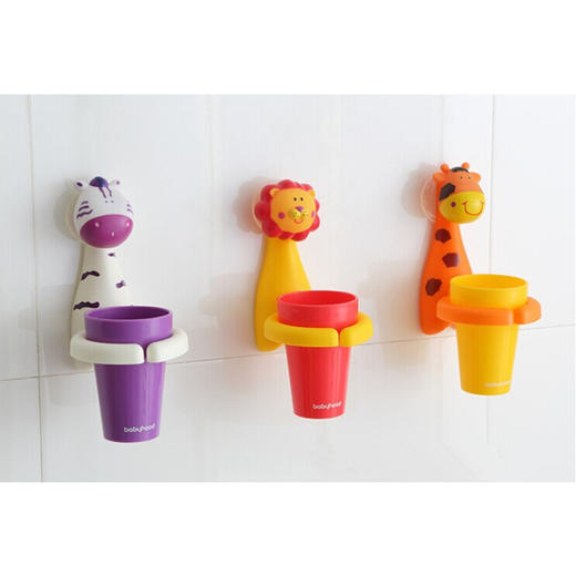 包邮！世纪宝贝babyhood儿童卡通吸盘刷漱口杯牙杯架 商品图1