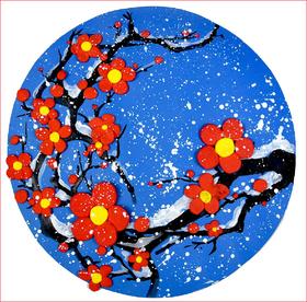 《红梅花儿朵朵开》梅花冬天/冬季/新年/古诗/低幼【自动发货：下单后，点击手机短信中收到的链接，即可获取文件下载的链接；如有任何问题，可添加客服微信hm33268获得帮助】