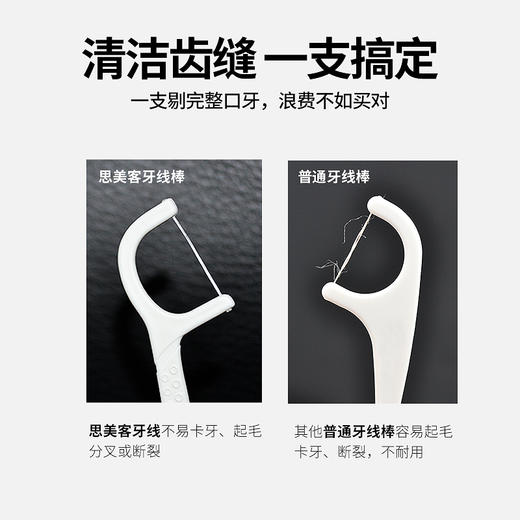 smilemaker思美客儿童成人专用超细龈下牙线棒50支装 商品图2