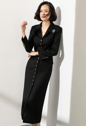 “波伏娃” 高定稀缺连衣裙 从容明澈，步履笃定，不动声色，泰然自若 20194043颈袖添香