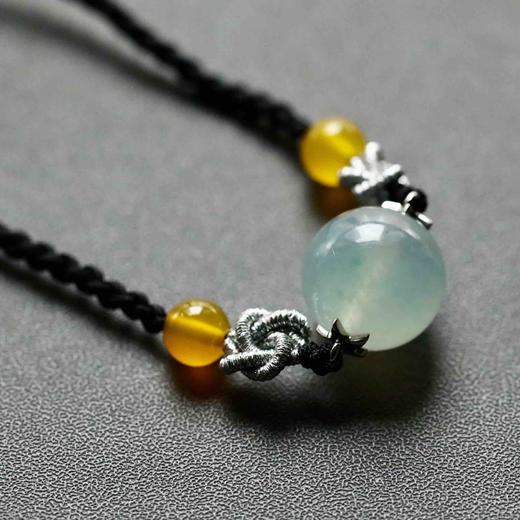 冰种飘阳绿翡翠大珠子路路通18k白金镶嵌 商品图6