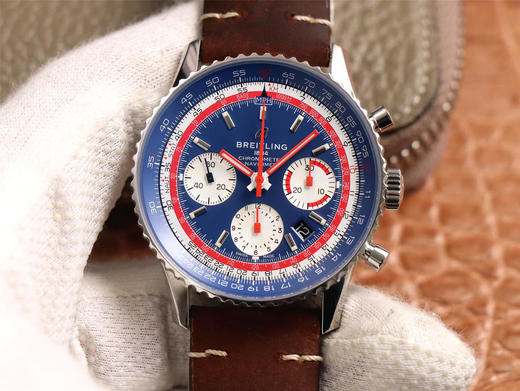 V9百年灵航空计时1系列B01航空特别版手表，直径43mm*厚15mm，搭载上海7750计时机械自动机芯。男士腕表，自动机械机芯，皮表带，透底 商品图0