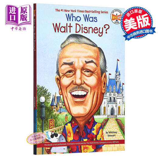 预售 【中商原版】谁是沃特·迪斯尼 英文原版 Who Was Walt Disney? 适合4-6岁儿童 商品图0