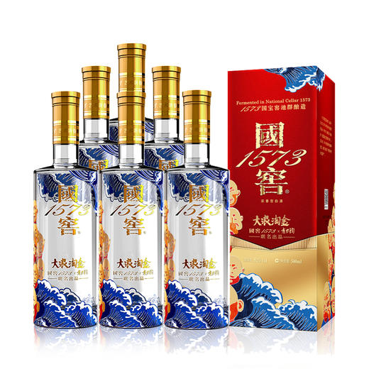 【JGNG】52度国窖1573艺术新春酒（大浪淘金方力钧版）500ml*6    泸州老窖官方旗舰店 商品图0