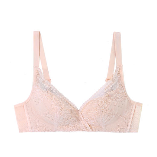 熳洁儿 夏无钢圈洞洞杯文胸性感蕾丝上托聚拢薄款透气舒适内衣19261517 商品图3