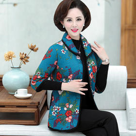 LFZ-3250加绒加厚半袖棉妈妈装外套