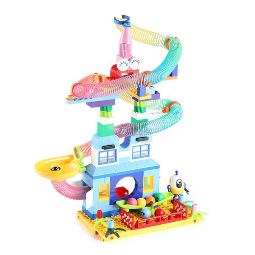 【德式拼搭“滚滚”球 积木翻滚乐园】儿童滚球轨道玩具 3D立体架构 融合Steam理念 感知三维空间掌握力学原理 商品图4