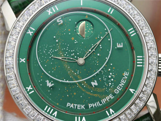 百达翡丽升级版星空5102绿色面限量版天月款日内瓦苍穹系列你可想象把
