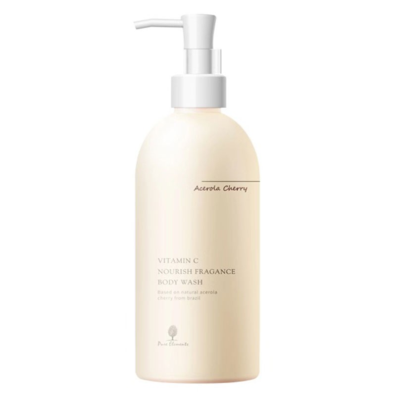 PURE ELEMENTS/笙木之源 樱桃维C滋养香氛沐浴露 400ML 亮白保湿 笙木之源针叶樱桃维C沐浴露400ml 植物持久留香 JPY带授权招加盟代理