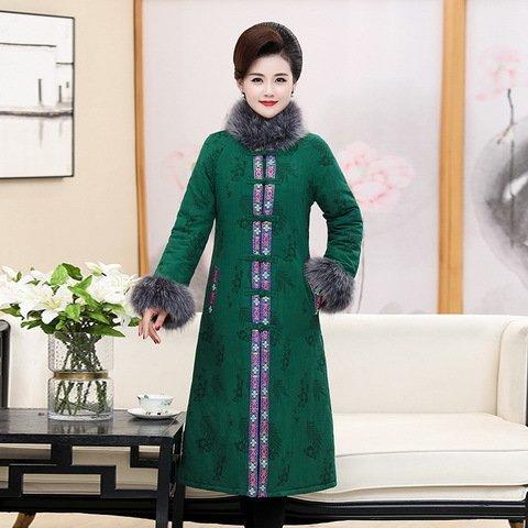 DP-926秋冬新款复古民族风妈妈装保暖棉服外套 商品图1