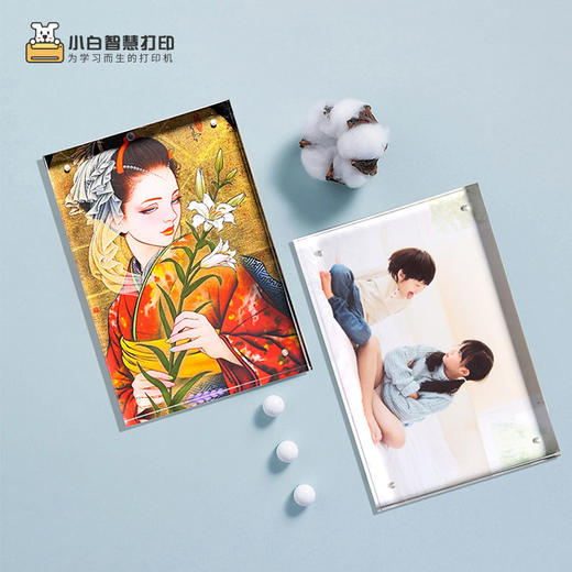 小白智慧打印 6寸无边框水晶摆台相框 商品图4