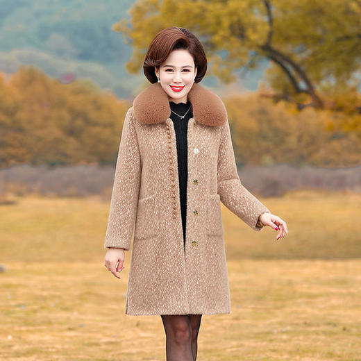 YY-1112Q24150秋冬新款保暖高贵毛呢大衣 商品图2