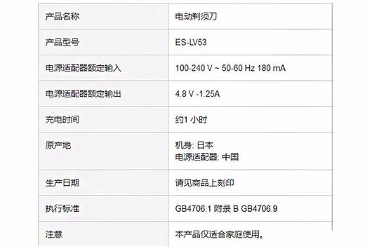 PANASONIC/松下 电动剃须刀 ES-LV53    智能5刀头 声波振动清洁JPY带授权招加盟代理 商品图12