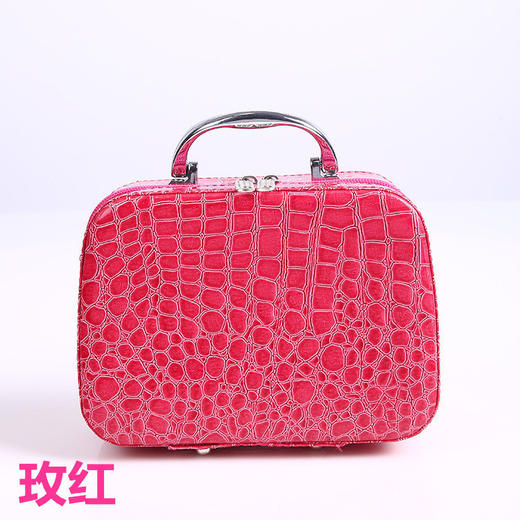 石头纹化妆包 手提pu皮化妆箱 便携大容量 旅行洗漱收纳箱包 商品图6