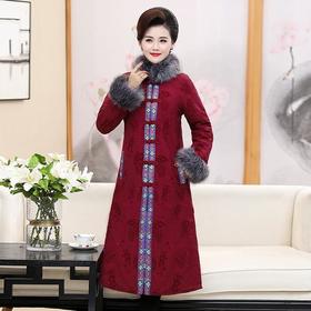 DP-926秋冬新款复古民族风妈妈装保暖棉服外套