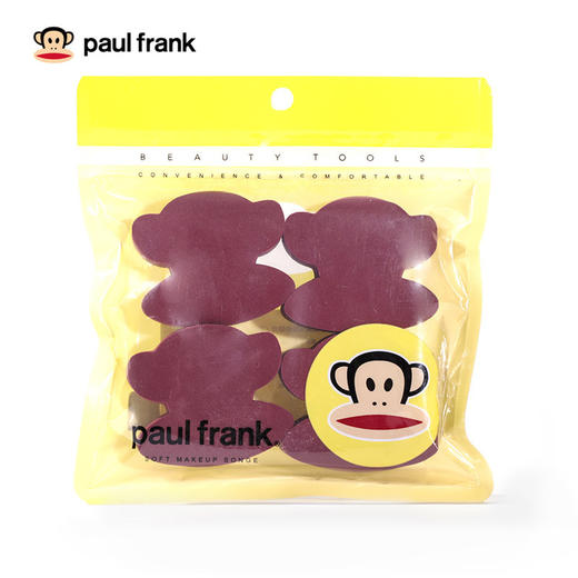 PAUL FRANK/大嘴猴 经典型粉扑组合／抹茶绿    酒红  4块装 10GJPY带授权招加盟代理 商品图1