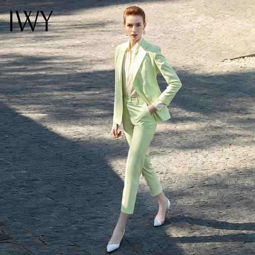 IWY/浅黄色西装职业套装201003CP1 商品图1
