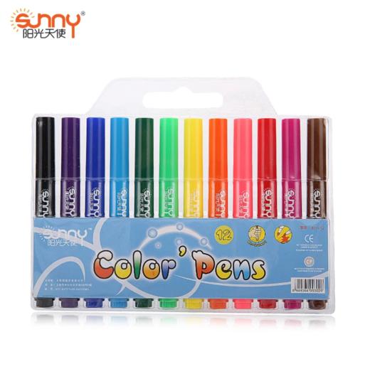 阳光天使12色/24色大容量水彩笔锥形头可水洗 商品图2