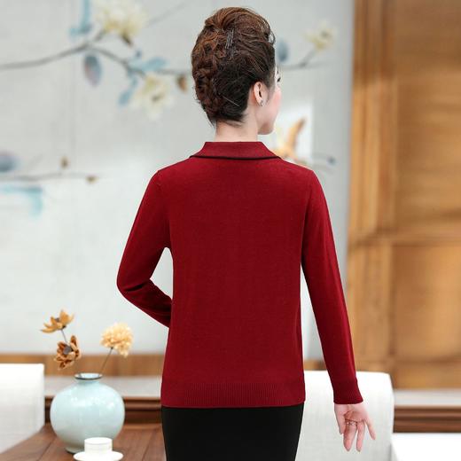 WC-sp1903长袖翻领开衫大码宽松打底衫 商品图2