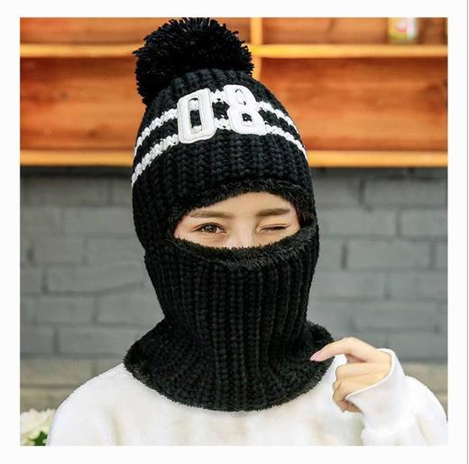 LN-新款女士毛线帽韩版加绒保暖针织帽 商品图3