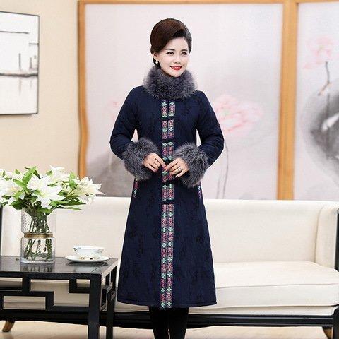 DP-926秋冬新款复古民族风妈妈装保暖棉服外套 商品图4