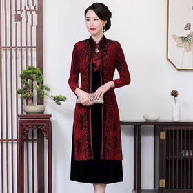 MY-59071新款喜婆婆婚礼婚宴礼服连衣裙两件套