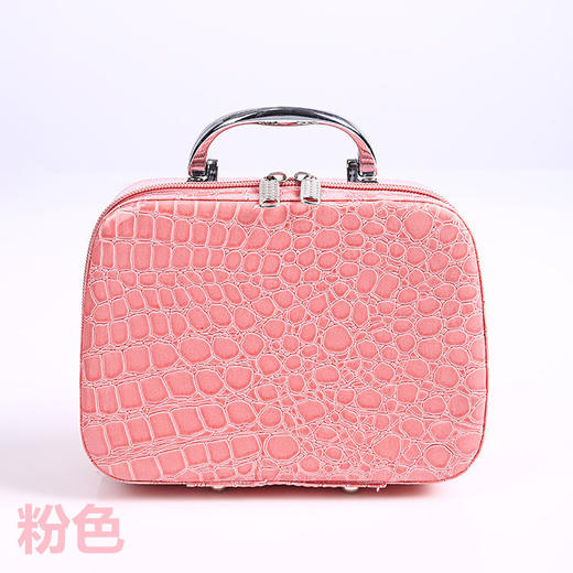 石头纹化妆包 手提pu皮化妆箱 便携大容量 旅行洗漱收纳箱包 商品图5