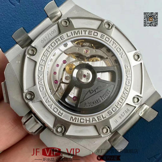 JF爱彼26568，车神舒马赫限量版！皇家橡树12秒 版本！3126机！透底，前后蓝宝石！钛金属表壳！钛陶瓷圈口！44MM。 ！全功能男士手表 商品图14