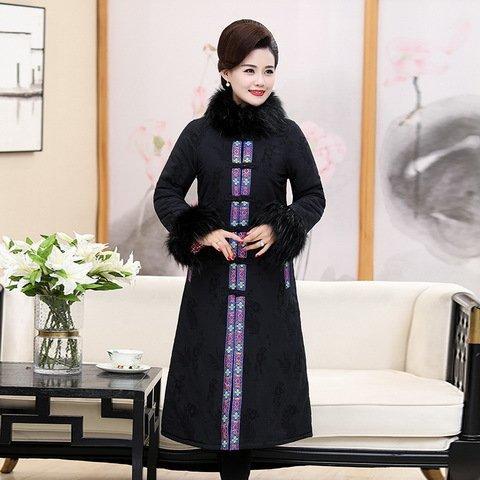DP-926秋冬新款复古民族风妈妈装保暖棉服外套 商品图2