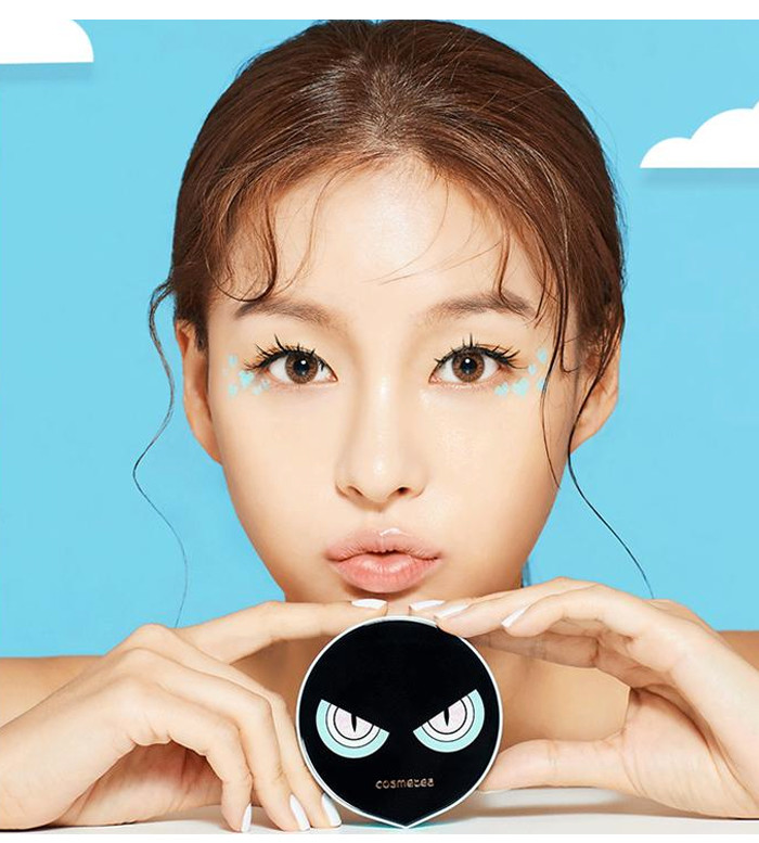 底妆第一步cosmetea珂思美媞小怪兽薄荷茶清凉沁润心气垫霜