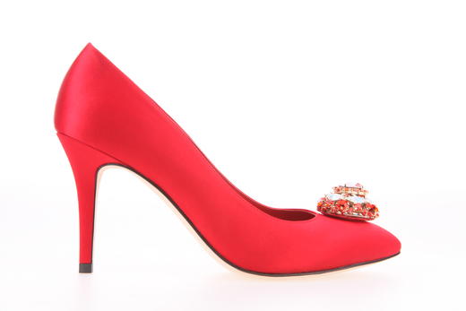 sheme  新年红 水晶 高跟单鞋 商品图0