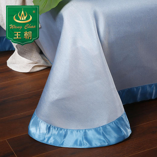 新款凉席王朝时光素色床裙式冰丝三件套席水洗席空调席2.5米加大 商品图2