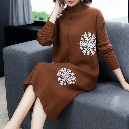 NYL-8313秋冬新款时尚韩版遮肚针织连衣裙 商品图1